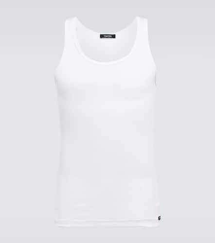 Ribbed-knit cotton-blend tank top - Tom Ford - Modalova