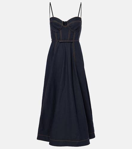 Crush denim bustier dress - Zimmermann - Modalova