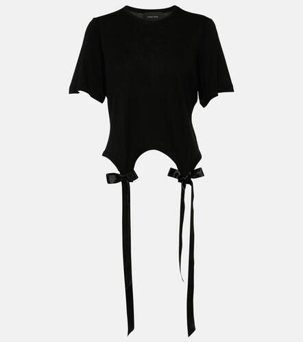 Bow-detail cotton jersey T-shirt - Simone Rocha - Modalova
