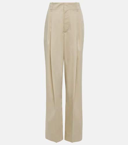 High-rise cotton and silk wide-leg pants - Bottega Veneta - Modalova
