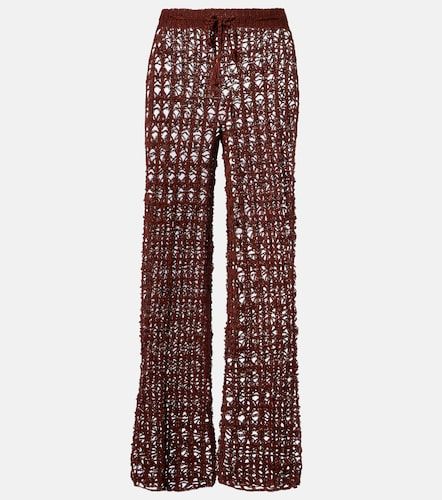 Pantalones anchos de croché de algodón - Anna Kosturova - Modalova