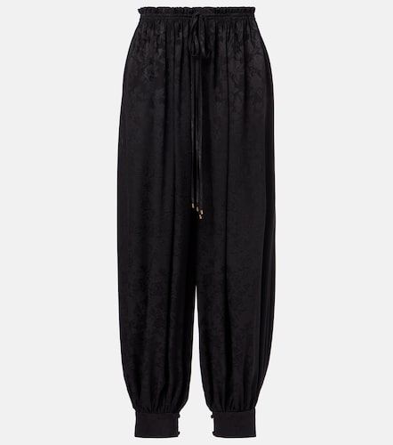Chloé Pantaloni in jacquard di seta a gamba larga - Chloe - Modalova