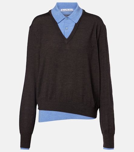 Acne Studios Polo de lana a capas - Acne Studios - Modalova