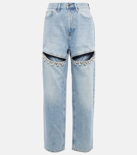 Embellished cut-out denim jeans - Area - Modalova