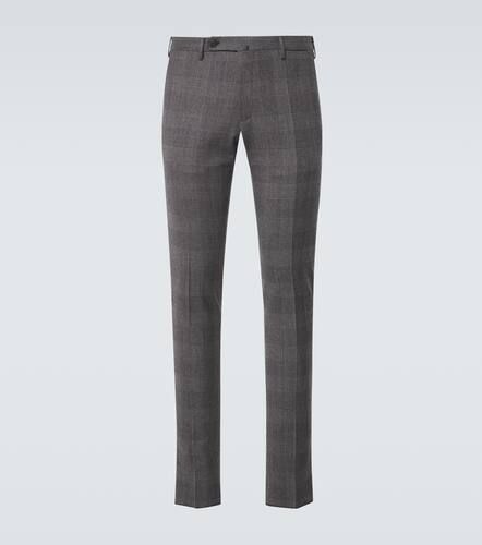 Checked wool and cashmere slim pants - Incotex - Modalova