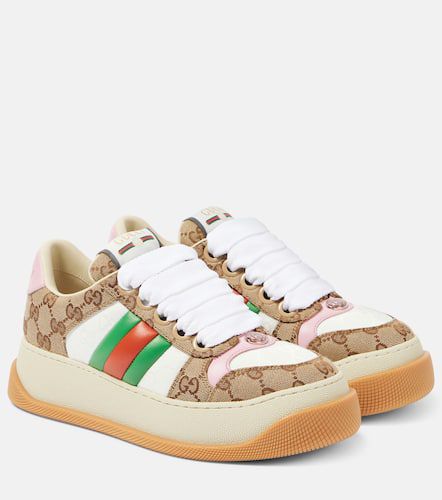 GG canvas leather-trimmed sneakers - Gucci - Modalova