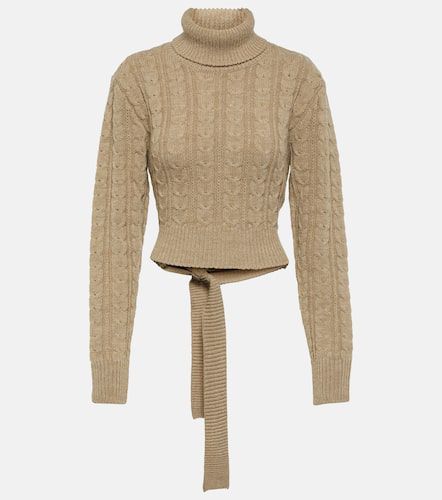 Cropped wool-blend sweater - MM6 Maison Margiela - Modalova