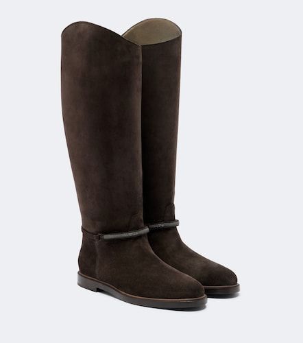Botas altas de ante con cuentas Monili - Brunello Cucinelli - Modalova