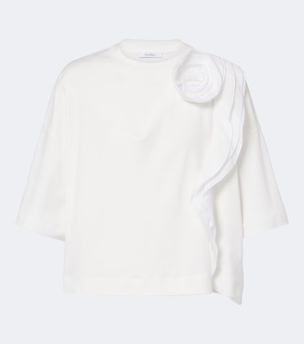 Camiseta de jersey de algodón con aplique floral - Max Mara - Modalova