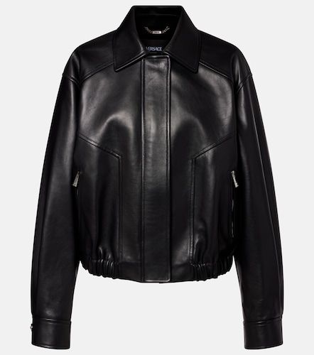 Versace Leather blouson jacket - Versace - Modalova