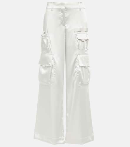 Off-White Pantaloni cargo in raso - Off-White - Modalova