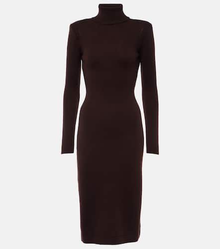 Vestido midi de cachemir con cuello alto - Tom Ford - Modalova