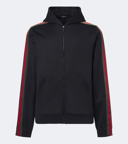 Felpa Web Stripe in jersey di seta e cotone - Gucci - Modalova