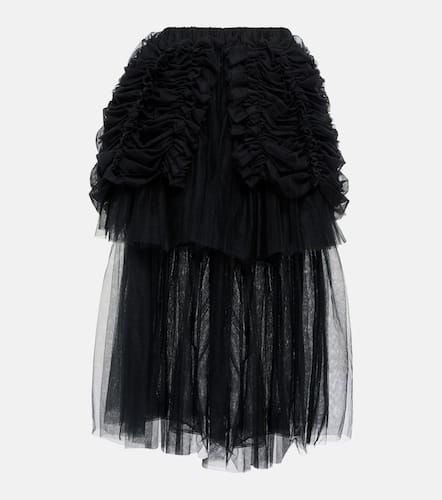 Gonna midi in tulle con ruches - Noir Kei Ninomiya - Modalova