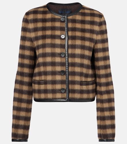 Checked leather-trimmed wool-blend jacket - Proenza Schouler - Modalova