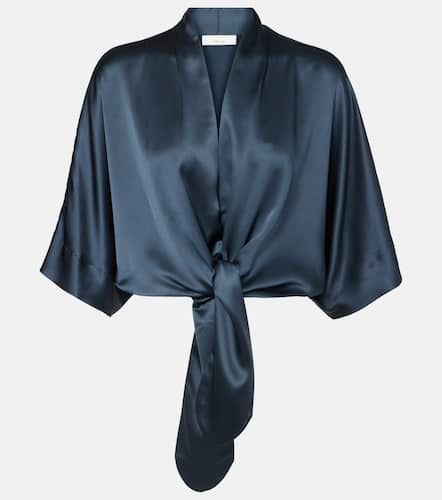 Blusa in raso di seta con ruches - The Sei - Modalova