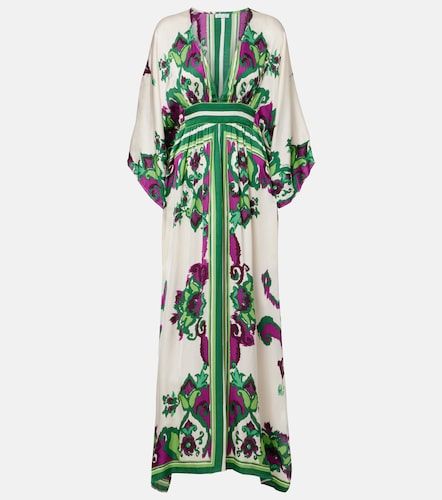 Sol floral satin kaftan - Poupette St Barth - Modalova