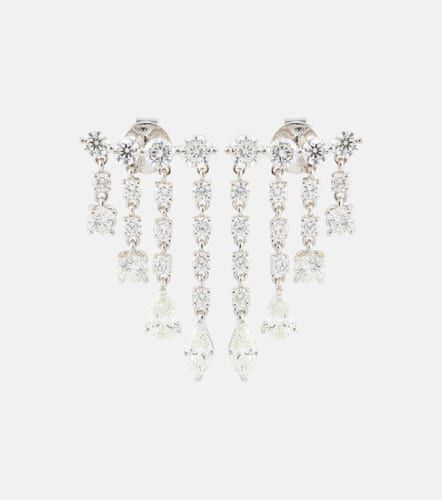Small 18kt white gold drop earrings with diamonds - Anita Ko - Modalova
