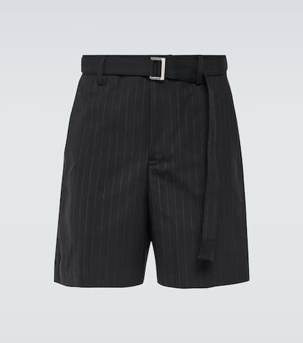 Chalk stripe wool-blend shorts - Sacai - Modalova