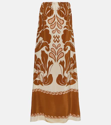 Printed strapless silk maxi dress - Adriana Degreas - Modalova