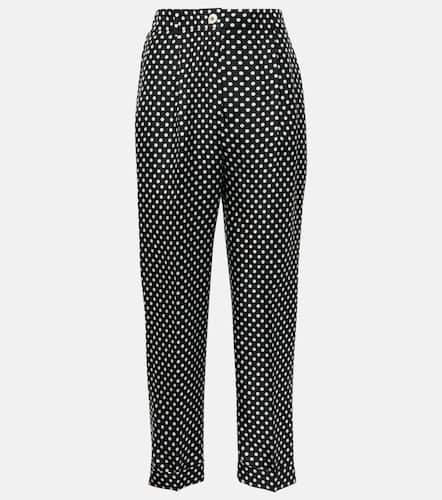 Pantaloni tapered Capri in raso di seta - Dolce&Gabbana - Modalova