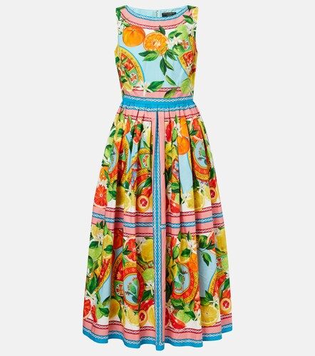 Taormina printed cotton midi dress - Dolce&Gabbana - Modalova