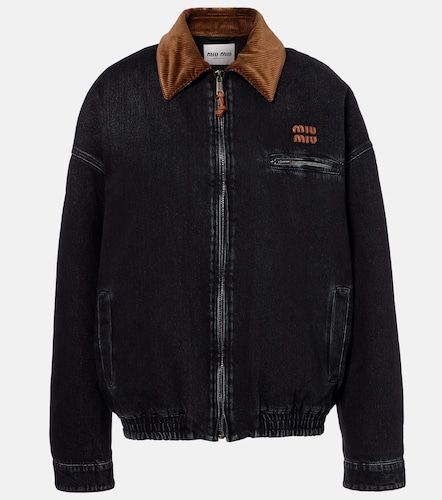 Miu Miu Chaqueta de denim con pana - Miu Miu - Modalova