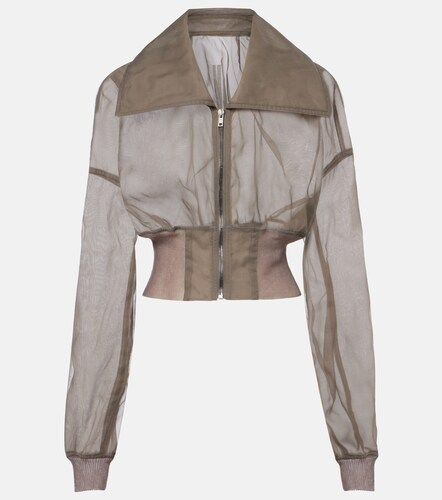 Dracucollar tulle and organza bomber jacket - Rick Owens - Modalova
