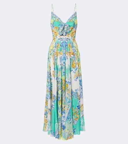 Embellished printed silk maxi dress - Camilla - Modalova