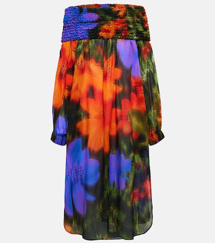 Smocked cotton midi dress - Dries Van Noten - Modalova