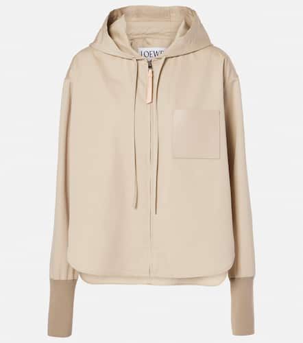 Logo hooded cotton-blend jacket - Loewe - Modalova