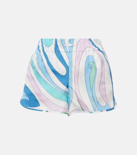 Bedruckte Shorts Marmo aus Seiden-Twill - Pucci - Modalova