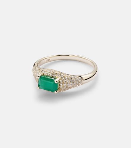 Kt ring with emerald and diamonds - Stone and Strand - Modalova