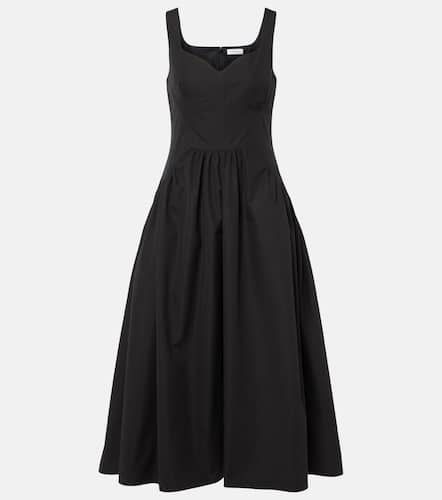 Gathered cotton midi dress - Alexander McQueen - Modalova