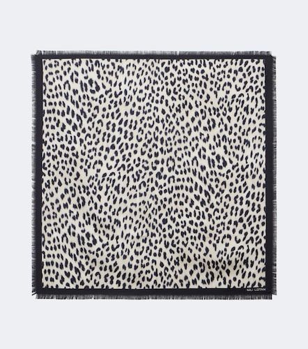 Sciarpa in seta con stampa leopardata - Nili Lotan - Modalova