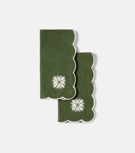 Set de 2 servilletas Olive de lino y algodón - Cabana - Modalova