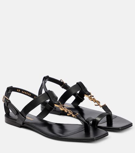 Cassandra flat leather sandals - Saint Laurent - Modalova