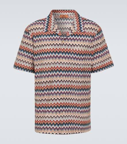 Camisa en mezcla de algodón con zigzag - Missoni - Modalova