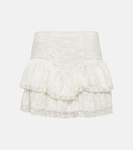 Antila tiered lace miniskirt - LoveShackFancy - Modalova