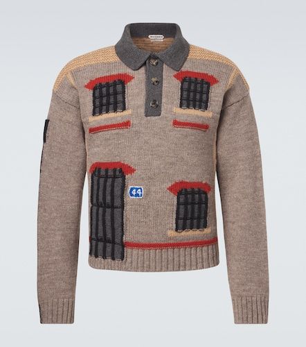 Embroidered wool polo sweater - JW Anderson - Modalova