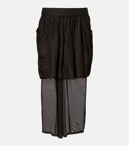 Draped semi-sheer silk midi skirt - Lemaire - Modalova