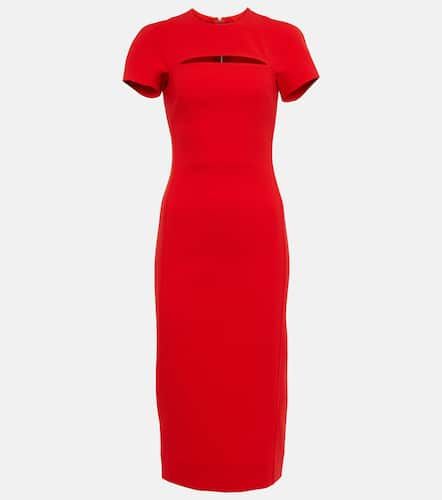 Peekaboo crÃªpe midi dress - Victoria Beckham - Modalova