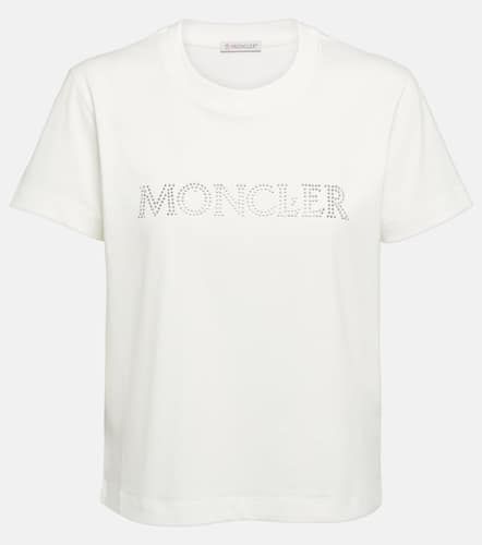 Logo embellished cotton T-shirt - Moncler - Modalova
