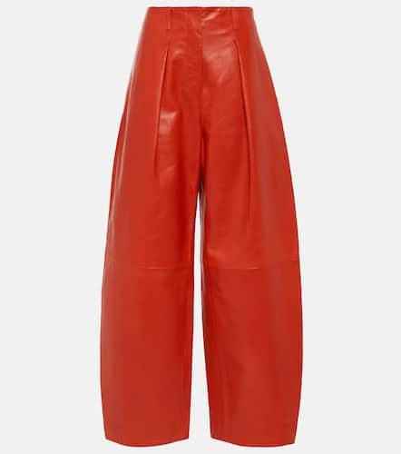 Le Pantalon Ovalo Cuir leather wide-leg pants - Jacquemus - Modalova