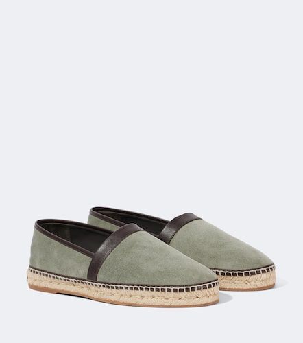 Nerano leather-trimmed suede espadrilles - Manolo Blahnik - Modalova