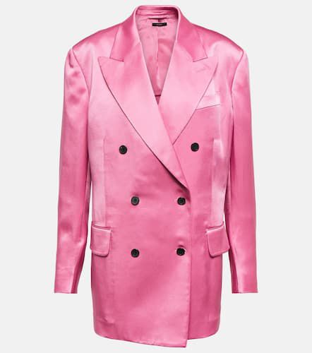 Tom Ford Blazer doppiopetto in raso - Tom Ford - Modalova