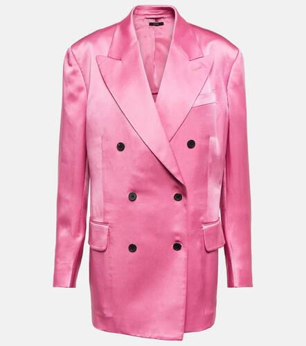 Double-breasted satin blazer - Tom Ford - Modalova