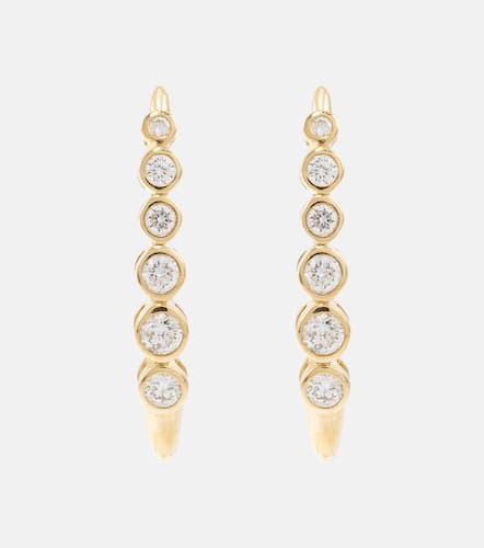 Crest 14kt yellow earrings with diamonds - Ondyn - Modalova