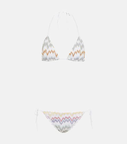 Zig-zag metallic knit bikini - Missoni Mare - Modalova