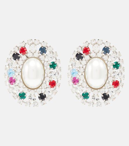 Embellished clip-on earrings - Alessandra Rich - Modalova
